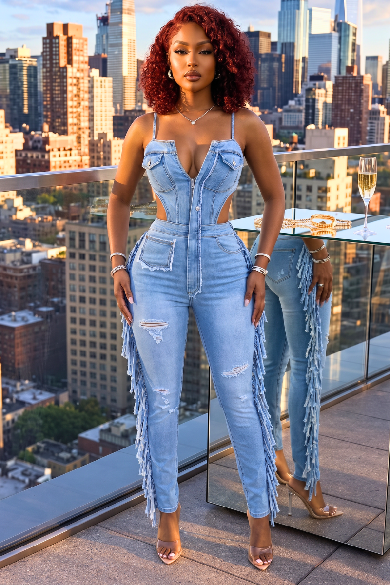 Pretty Reckless Denim Jumpsuit