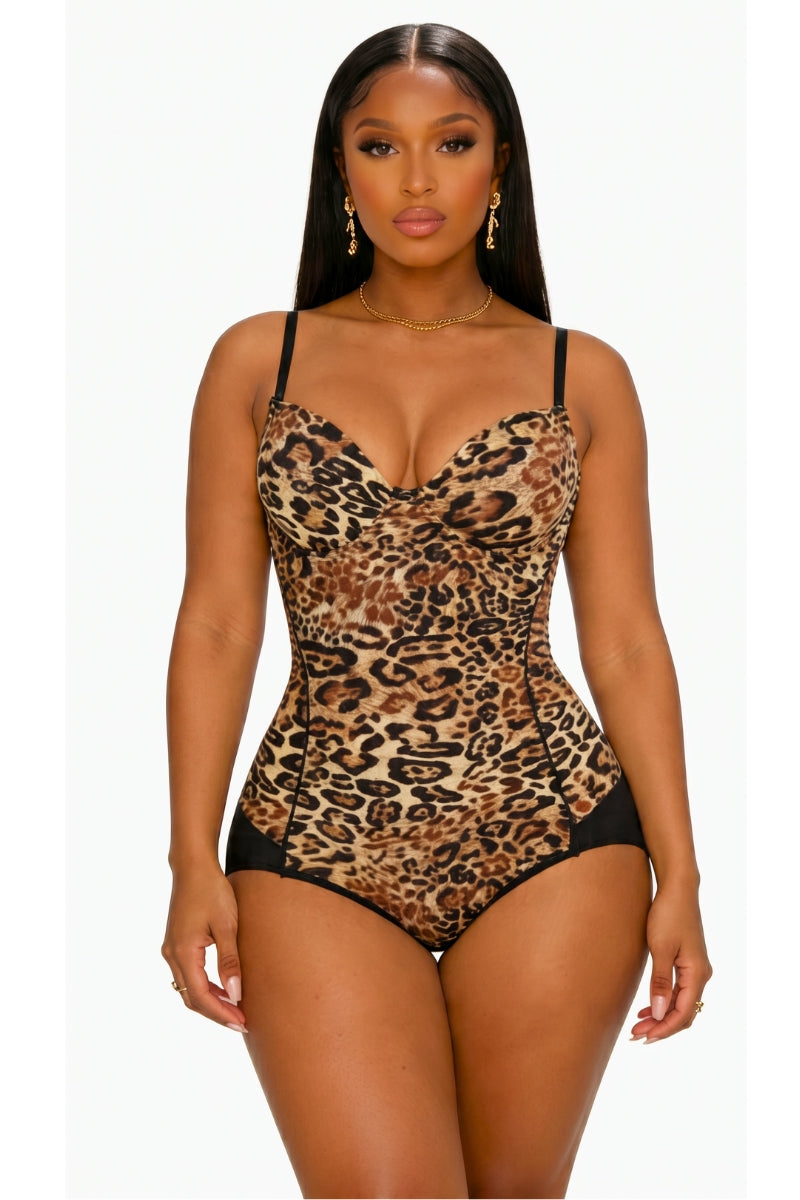 Shapewear Bodysuit - Animal Print
