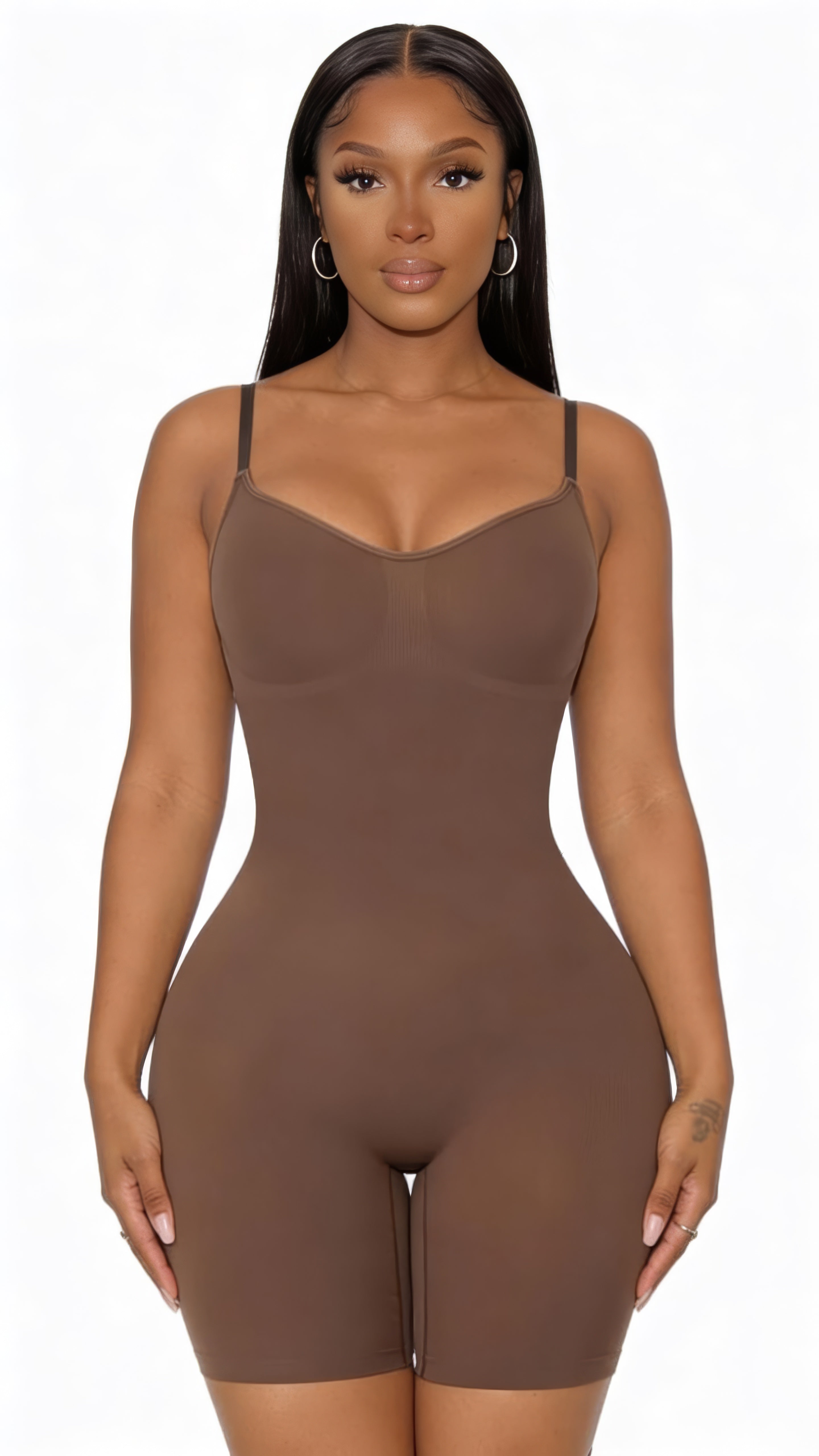 Shapewear Bodysuit Tummy Control - Brown